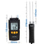 MMTK-813 Digital Wood Moisture Meter 2~70% Humidity RH Temperature Tester, Timber, Bamboo, Paper