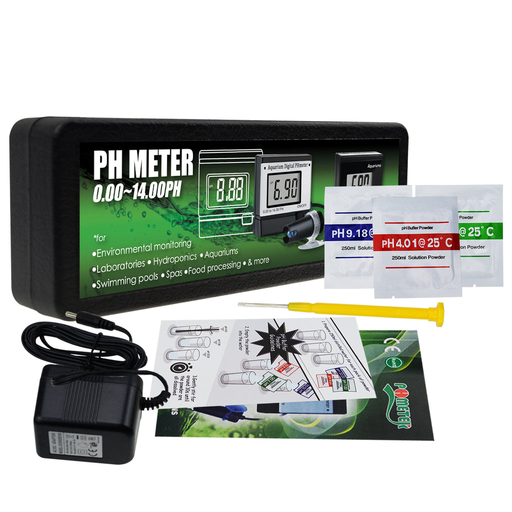 PHTK-153 Digital pH Meter + Fixed Electrode + Adaptor for Aquarium Pool Pond Hydroponics