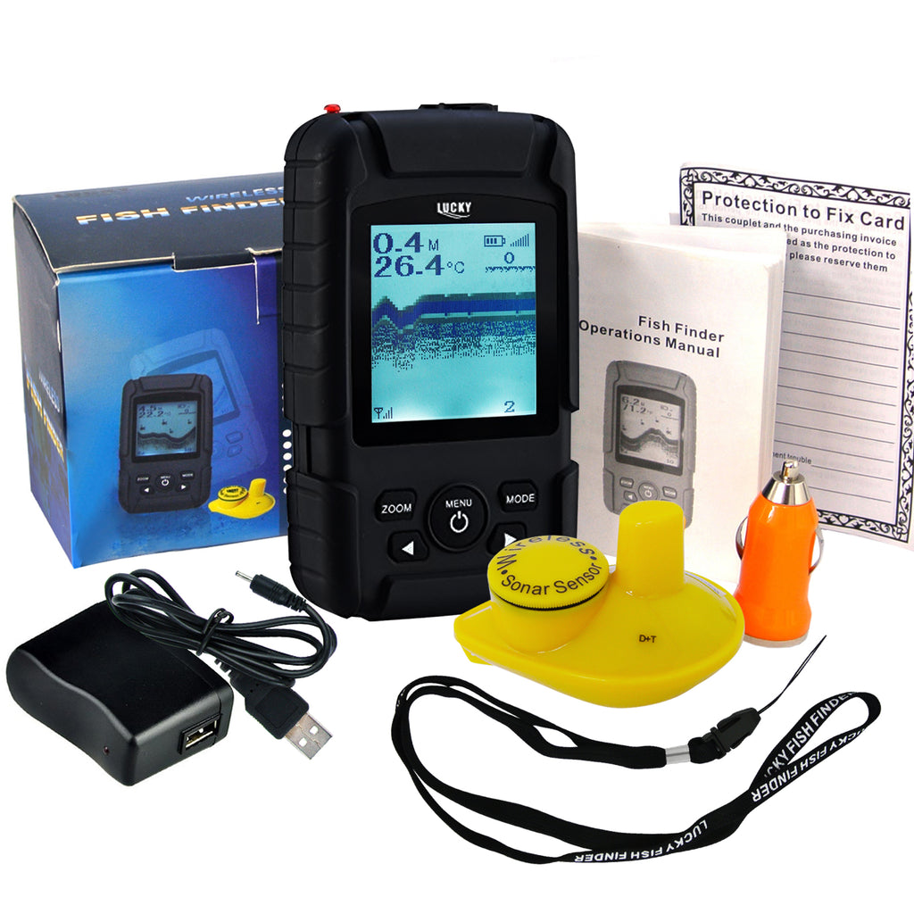 Lucky Fish Finder 45m (147ft) Depth 150m (492ft) Wireless Operation