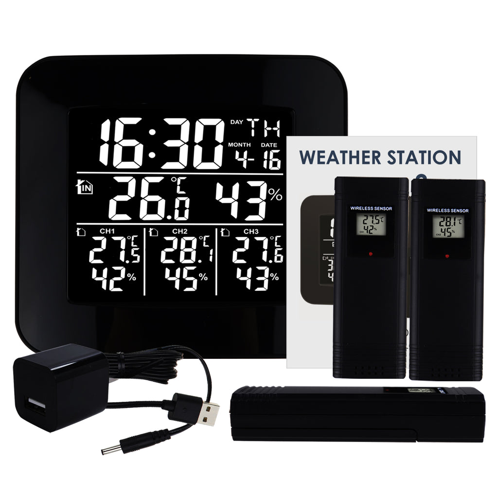 Weather Station Wireless Indoor Outdoor Thermometer,Wireless Weather  Stations