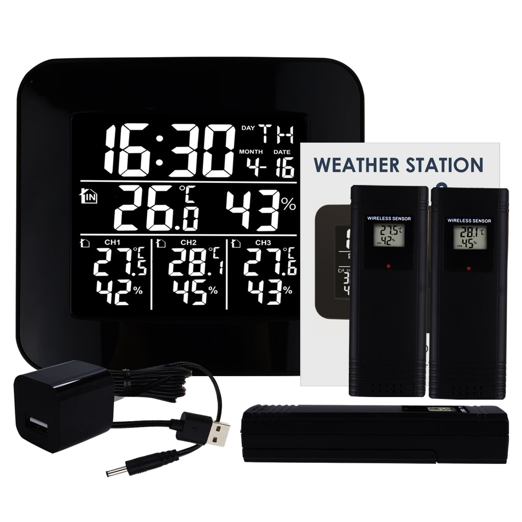 TK288PLUS Weather Stations Wireless Indoor Outdoor Thermometer Digital Hygrometer Temperature Humidity Monitor Forecast