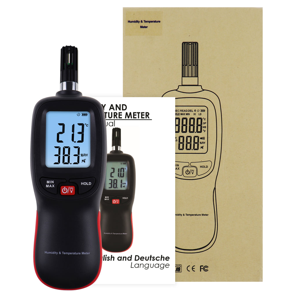  STARRICH Temperature and Humidity Meter Air Temperature  Portable LCD Digital Thermometer Psychrometer Thermo-Hygrometer for  Household : Appliances