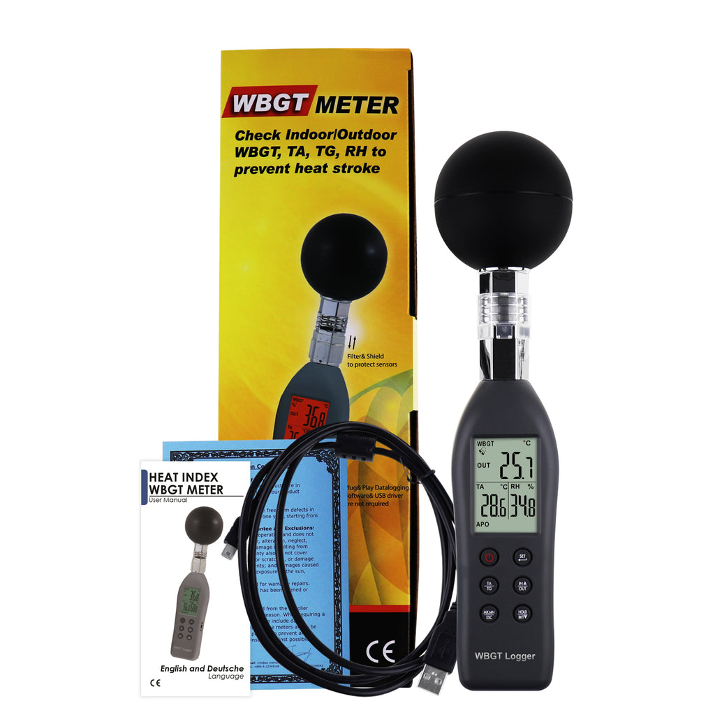 TK286PLUS Handheld WBGT Meter, Wet Bulb Globe Temperature Meter, Heat Stroke Prevention Meter