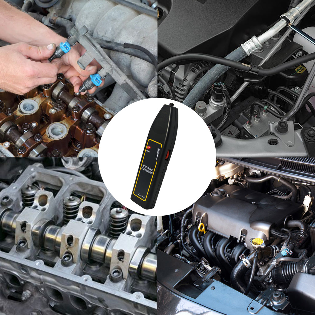 AUTK-1010 Electronic Stethoscope Car Truck Automotive Noise Sensor Finder LED Indicator 100Hz~10kHz-Tekcoplus Ltd.
