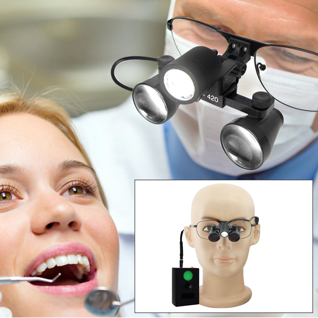 DLTK-769 Dental Loupe 3.5x Magnification Galilean Style Titanium Frame  Surgical Medical Binocular