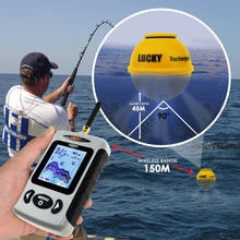FFW-718LA LUCKY Wireless Fish Finder 45m (147ft) Depth 150m (492ft) Fishfinder Attractive Sensor-Tekcoplus Ltd.