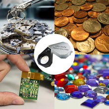 GSTK-785 30X Magnification Jeweler Loupe Magnifier w/ 6 LED light 21mm Lens Gem Gemstone Tool Tester-Tekcoplus Ltd.