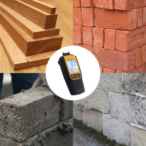 MMTK-875 Moisture & Temperature Meter Tester °C °F Wood Bricks Concrete Cement Lime Mortar-Tekcoplus Ltd.