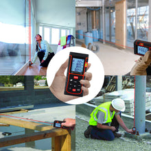 DITK-726 60M Digital Laser Distance Meter Area Volume Pythagorean w/ Spirit Level Range Finder