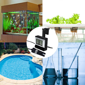 PHTK-153WO Digital pH Meter with Fixed Electrode for Hydroponic, Aquarium, Pool 0.0~14.0 pH Range-Tekcoplus Ltd.