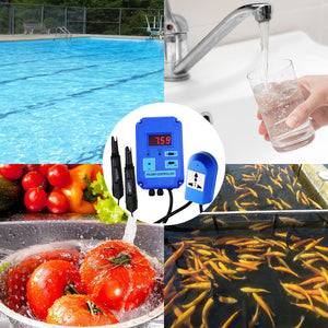PHTK-159 2-in-1 Digital pH & ORP Controller Industrial Type Water Quality Tester Aquaculture, Pond-Tekcoplus Ltd.