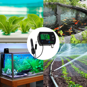 PHTK-245 2-in-1 pH & Temperature Meter Replaceable pH Electrode, Dual Display Water Quality Tester-Tekcoplus Ltd.