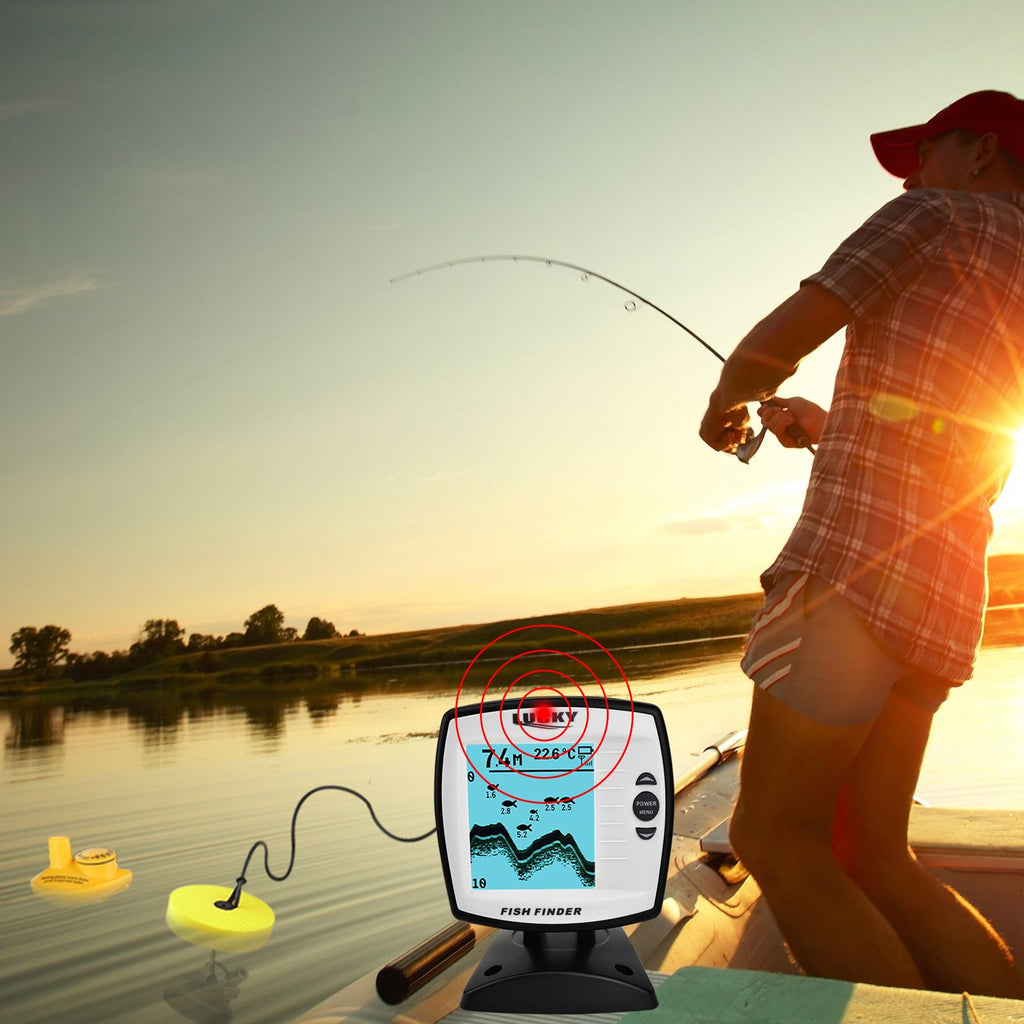 FF-918N2 LUCKY 2-in-1 Fish Finder 100m(Wired) / 60m(Wireless) Depth Sounder Fishfinder Fish Detector