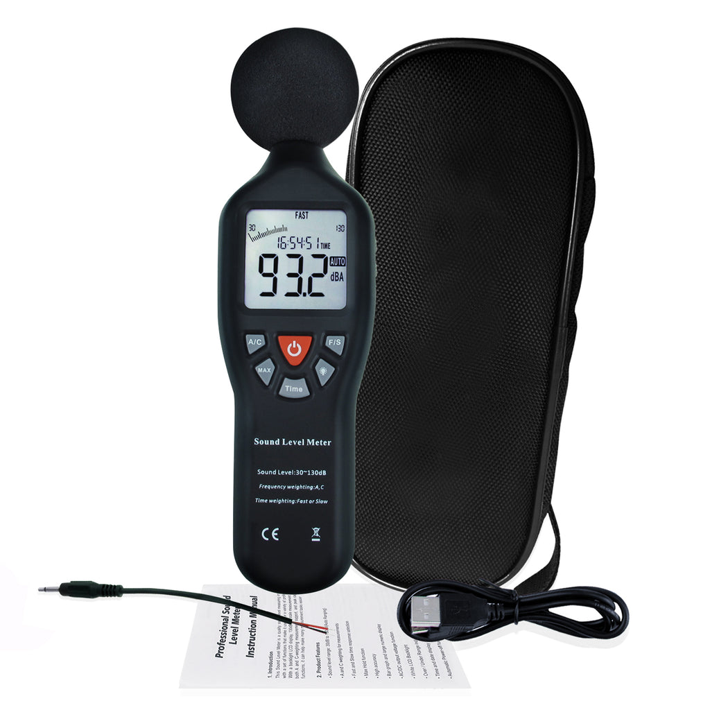 BOSEAN 30-130dB Decibel Noise Meter Fast Slow Digital Sound Level