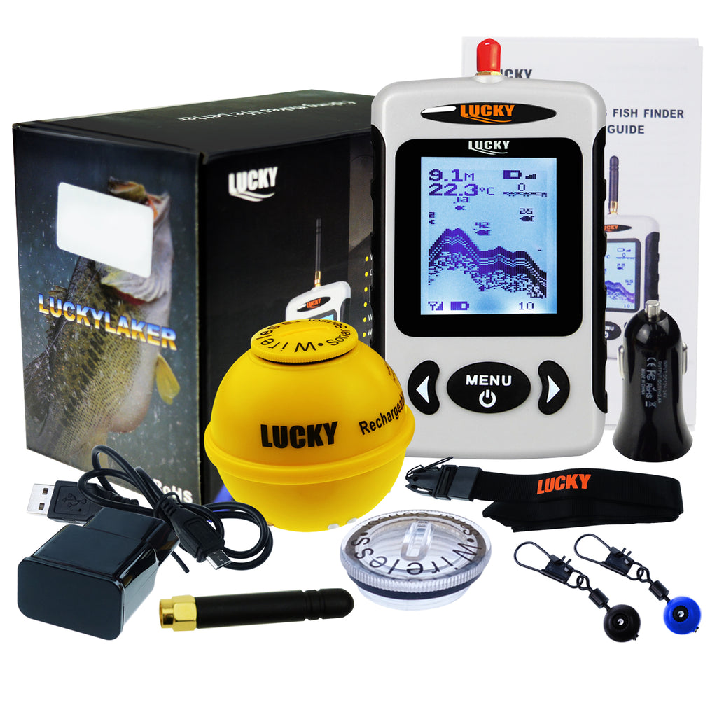 Lucky Fish Finder 45m (147ft) Depth 150m (492ft) Wireless Operation