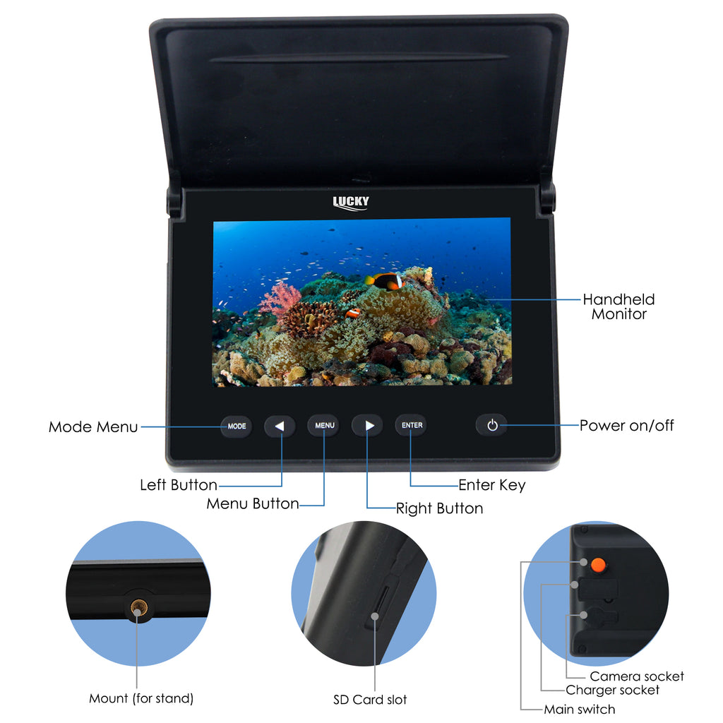 FF-180AR LUCKY Underwater Camera Fish Locator Finder 4.3 LCD Sun