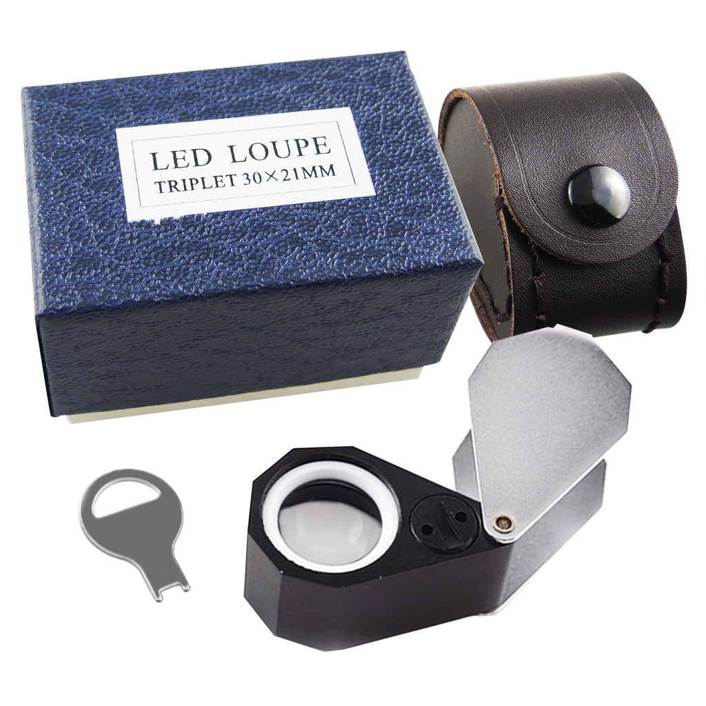 TEK-246 Jewelry Loupe 10x Magnification 21mm Optical Glass Lens 6 LED & UV  Light Jeweler Watchmaker - Tekcoplus Ltd.