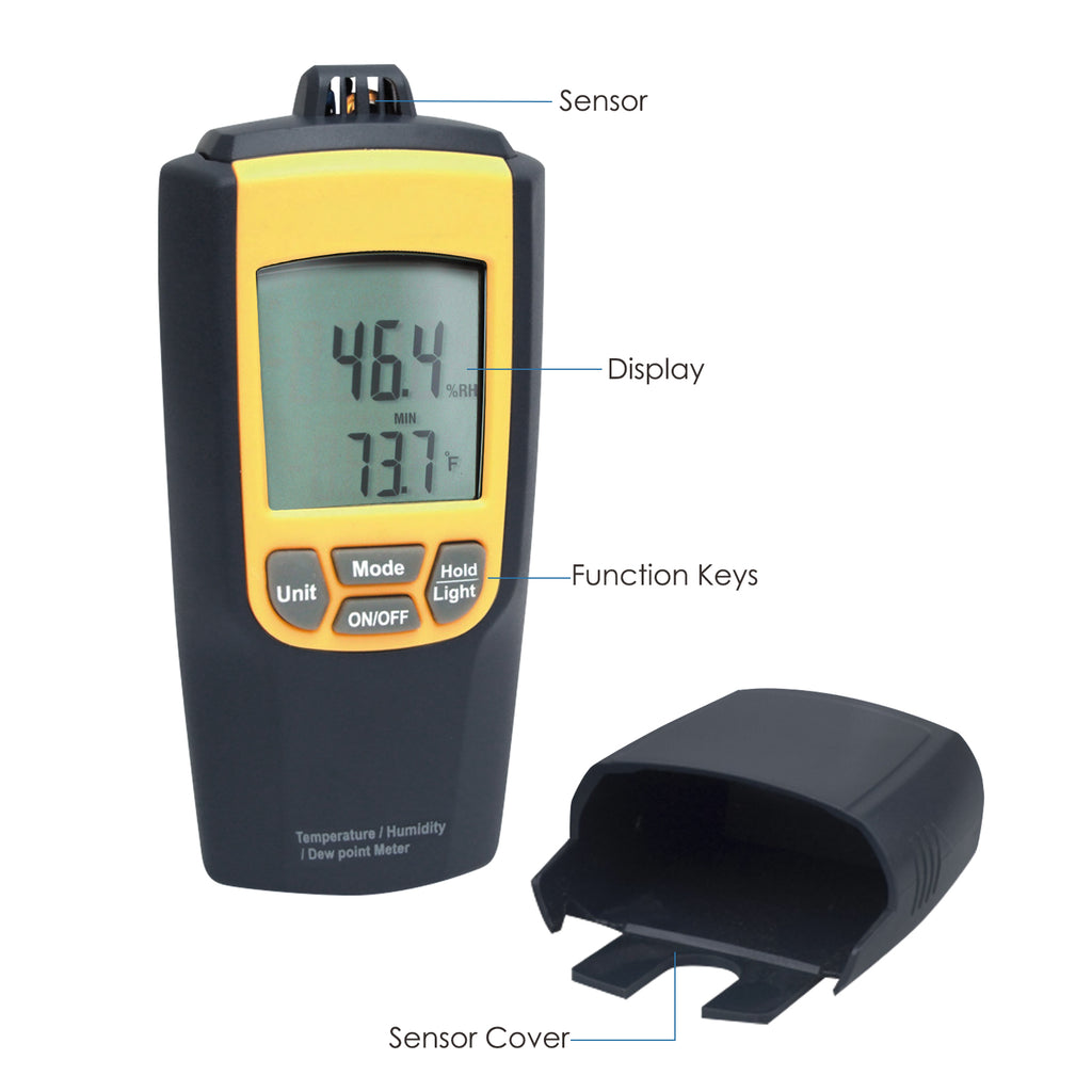 THTK-178 Temperature Humidity Meter Thermometer °C / °F Tester w/ Dew Point