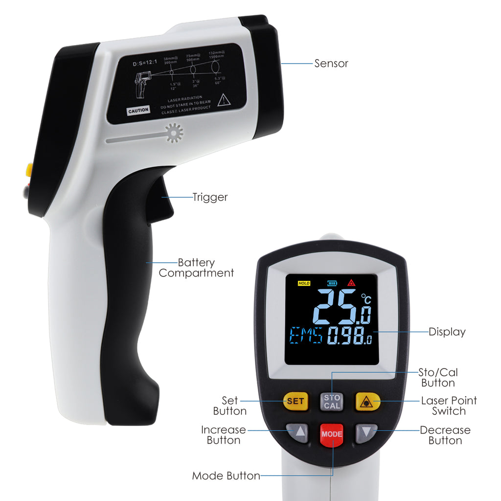 Digital IR Non-Contact Infrared Laser Thermometer Handheld