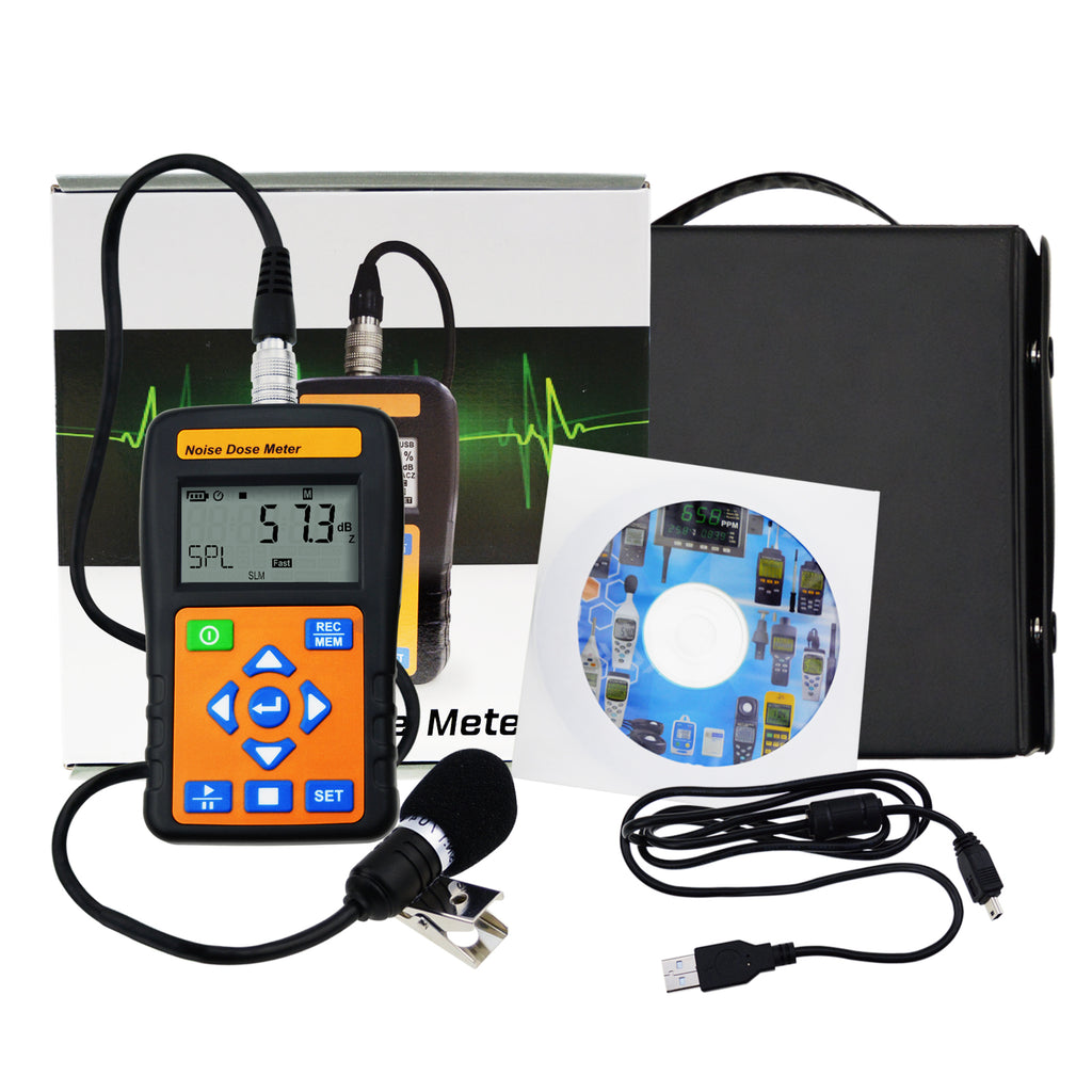 ST-130 Noise Dose Meter (Dosimeter) w/ USB port PC Interface Personal and Occupational Noise Tester-Tekcoplus Ltd.