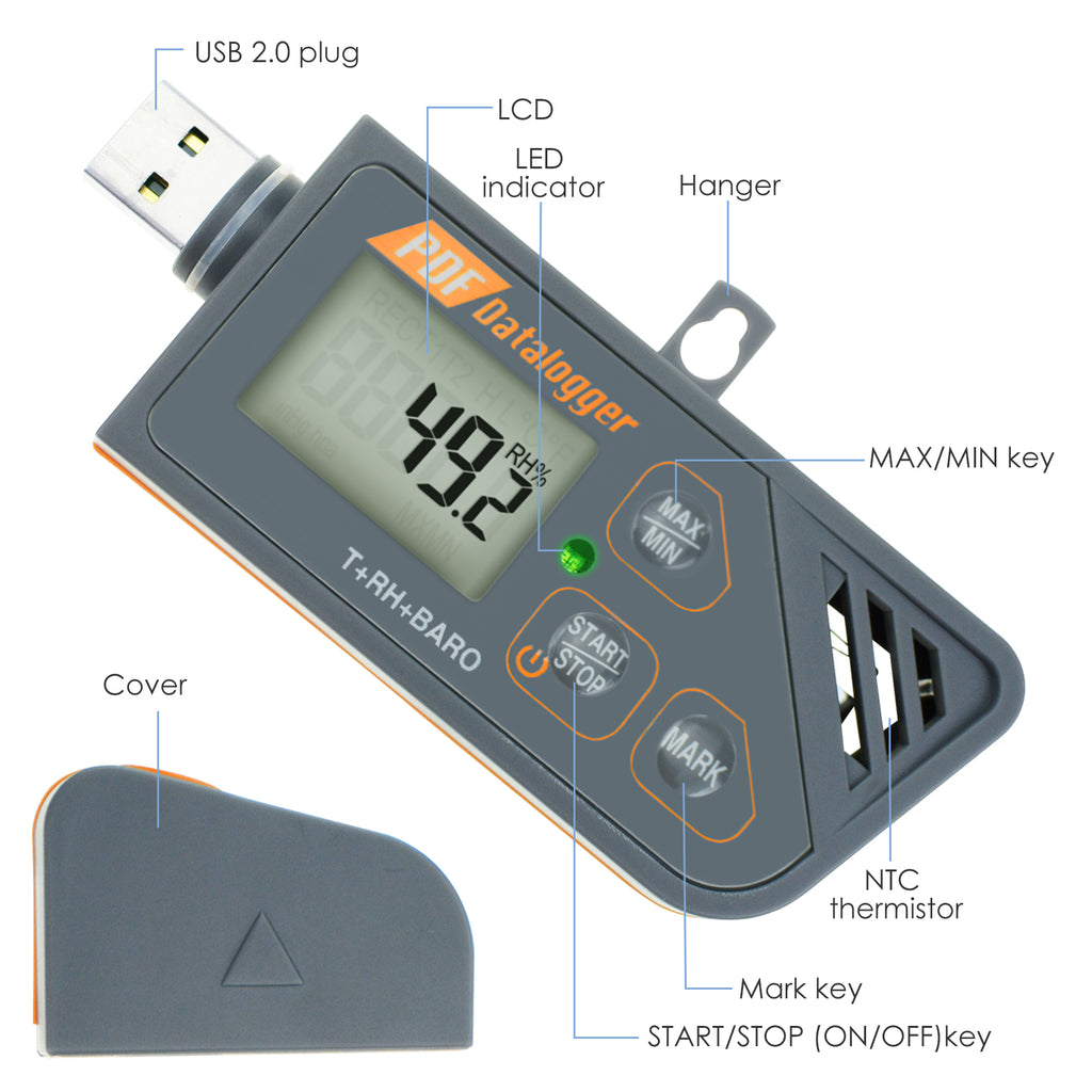 Digital Humidity and Temperature Meter Psychrometer Thermo-Hygromet –  Tekcoplus Ltd.