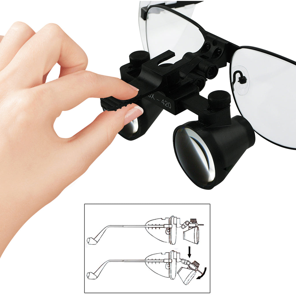 DLTK-770 Dental Loupes 6.0x Magnification Prismatic Keplerian Style  Titanium Frame Dental Surgical