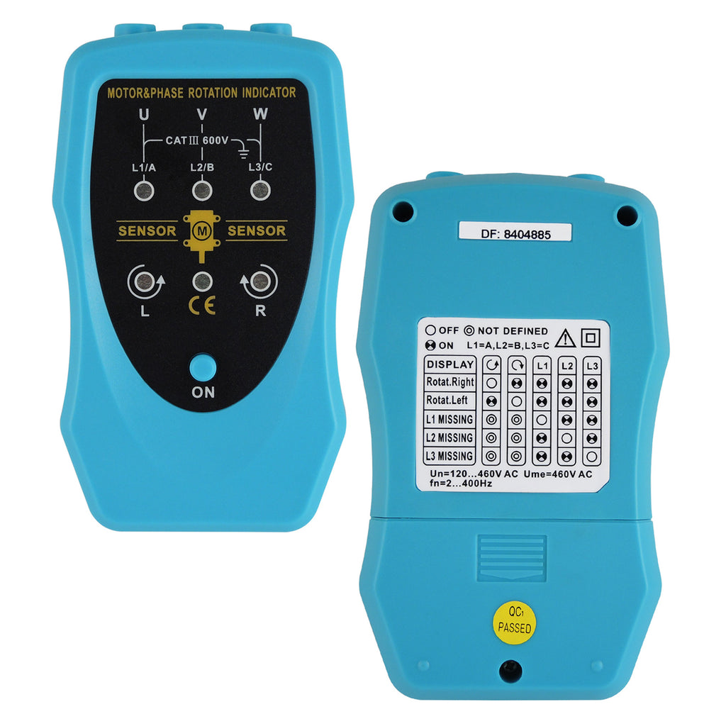 MUTK-1035 Phase Sequence and Motor Rotation Conveyors Pump Tester Meter Tool 120~460VAC