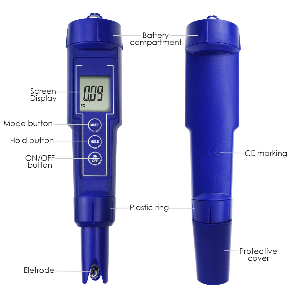 ECTK-126 3-in-1 EC / CF / TDS Water Quality Tester Conductivity Meter Aquarium Hydroponic Tool-Tekcoplus Ltd.