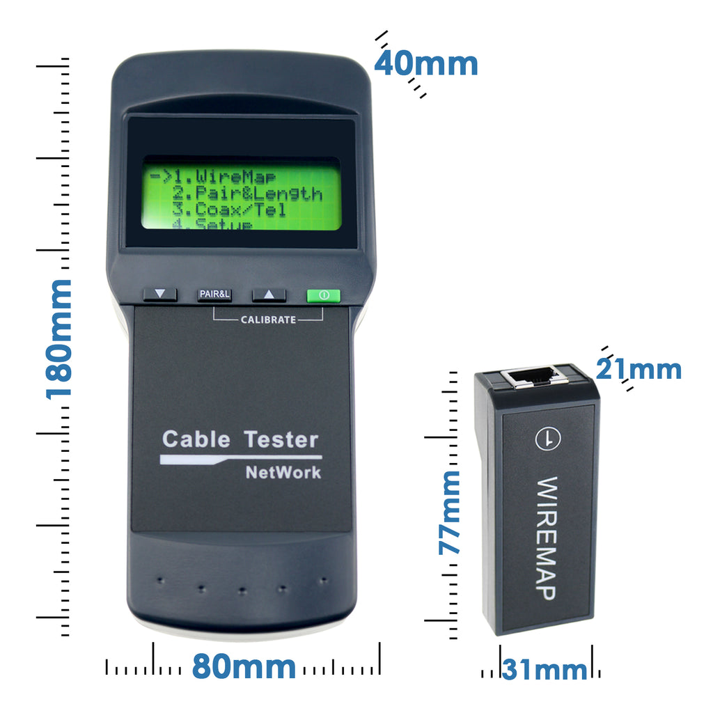 CTTK-52 Network LAN Coaxial Wire Length Tester w/ 8 Remote Identifier-Tekcoplus Ltd.
