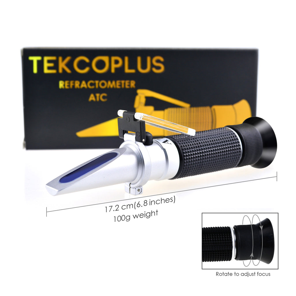RETK-74 Brix Beer Wort & Wine Refractometer ATC Dual Scale Specific Gravity & Brix 0-32% Wine Making-Tekcoplus Ltd.
