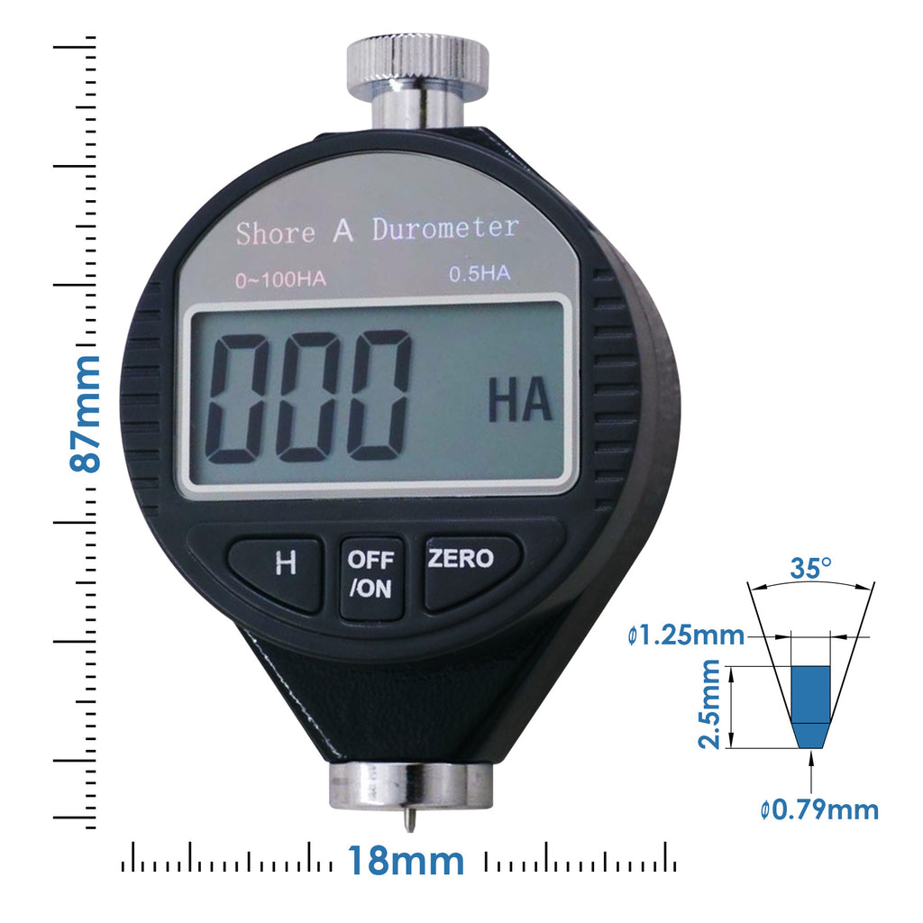 HTTK-37A Shore A Digital Hardness Meter 1~100HA Durometer Pocket Size Tester-Tekcoplus Ltd.