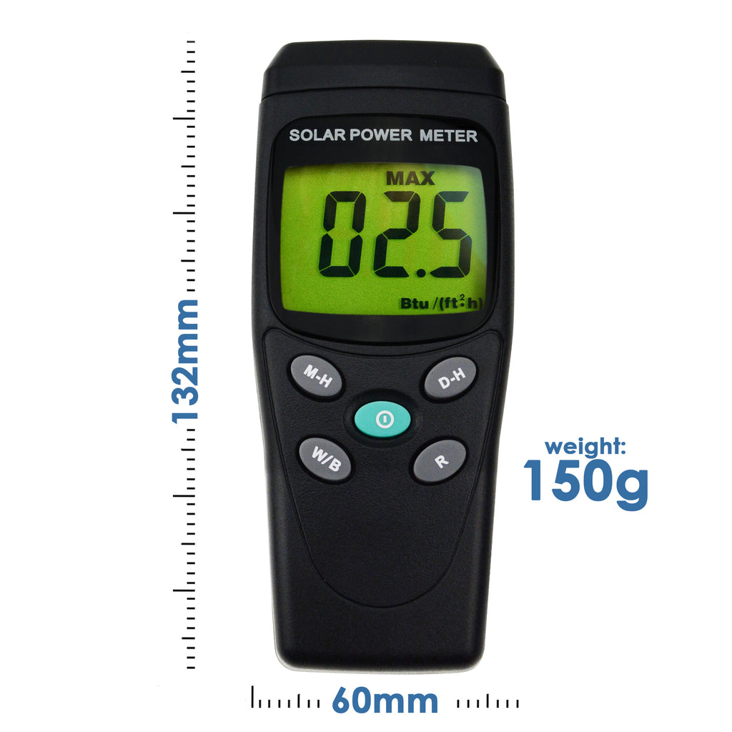 T206 Digital Solar Power Meter Handheld Radiation Energy Cell Tester ...