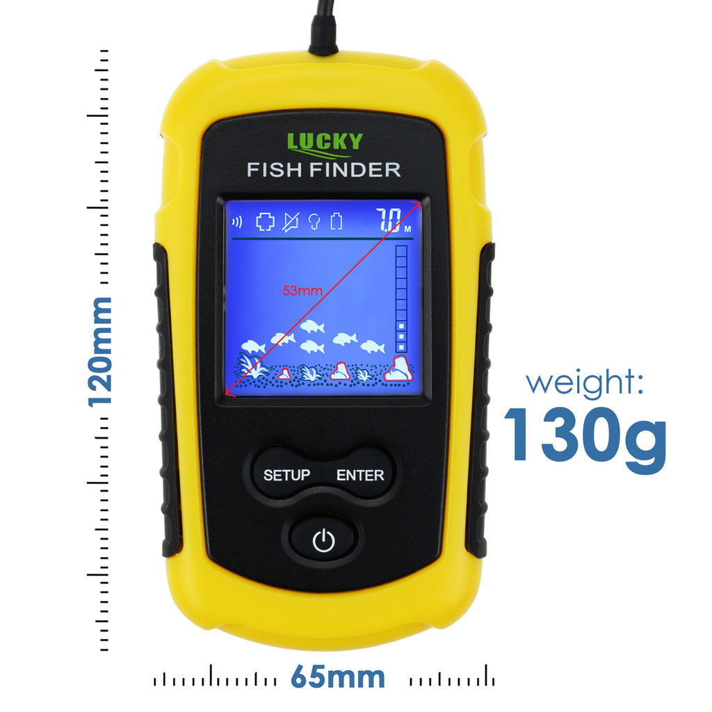 FFC-1108-1 Lucky Portable Fish Finder Sonar Wired Fishfinder 100M (328ft)  Depth Detection - Tekcoplus Ltd.