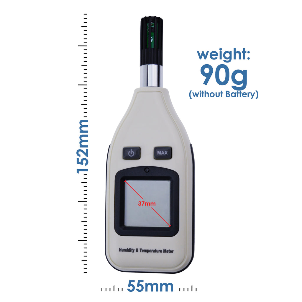 Digital Humidity and Temperature Meter Psychrometer Thermo-Hygromet –  Tekcoplus Ltd.