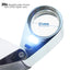 GSTK-783XX Optical Glass Magnifier 20x Magnification Magnifying LED Light Jeweler Loupe Gemstone