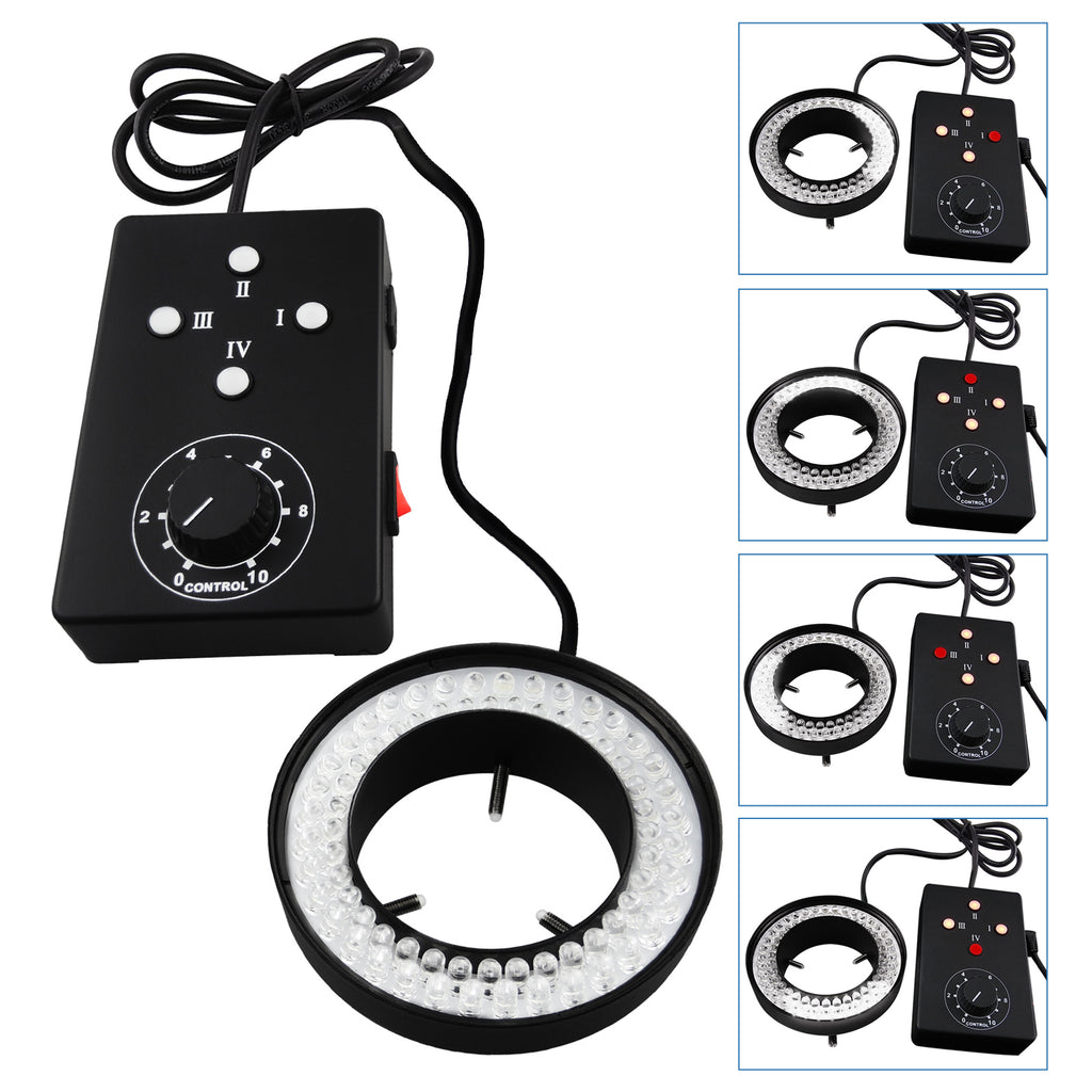 RLTK -822 Four Zone LED Ring Light 72 LED Microscope Camera Illuminator ...