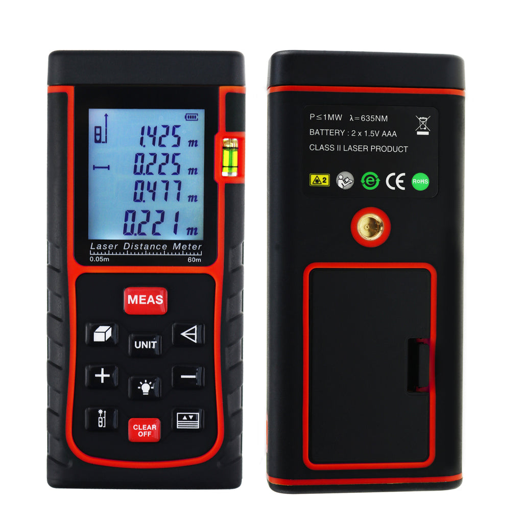 DITK-726 60M Digital Laser Distance Meter Area Volume Pythagorean w ...