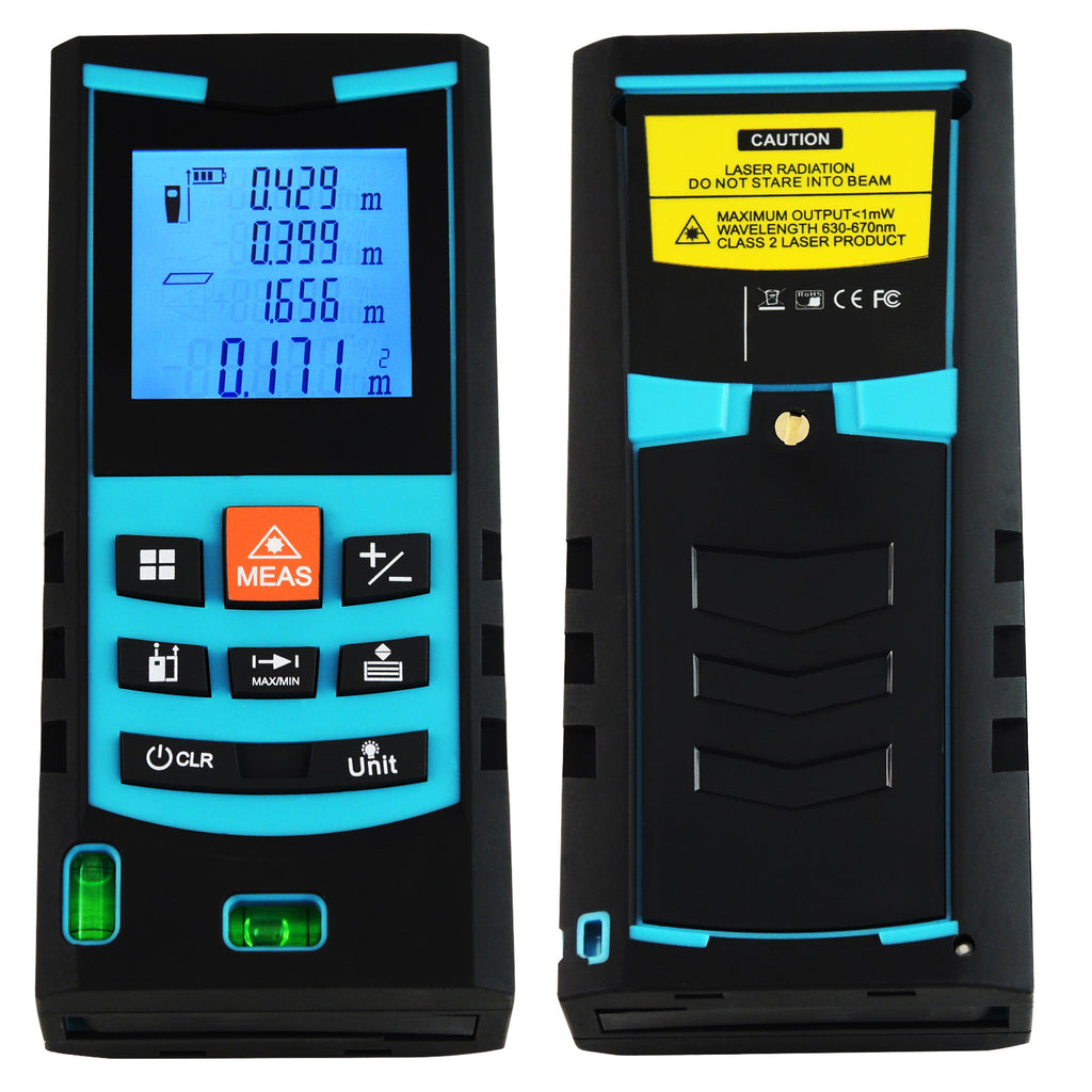 DITK-852 Digital 80M/ 262FT Laser Measuring Tape Measure Distance Meter with Bubble Level, Backlight, Recalls 20 Measured Data, Construction Area Measurement Device