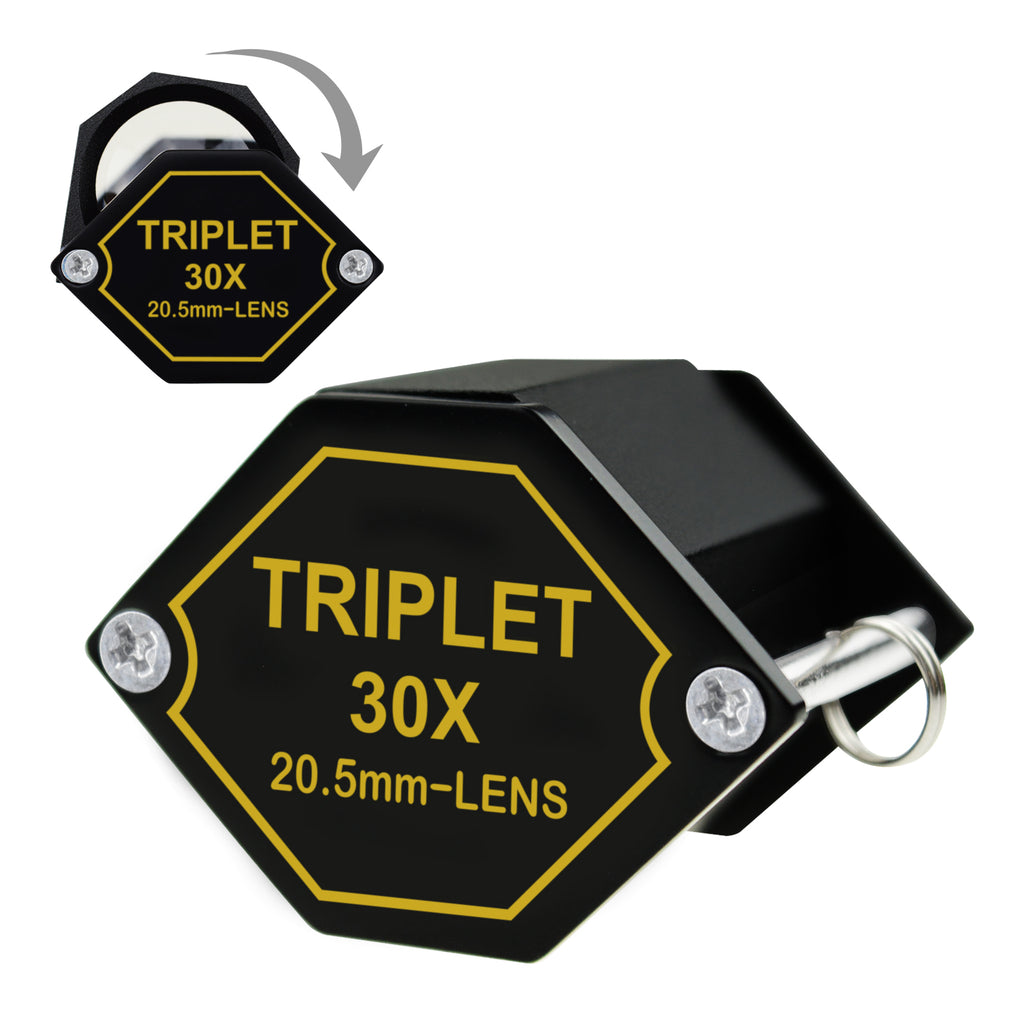 TEK-253 Jeweler Loupe 30x Magnification Gem Tool Triplet Lens Stamp, Coin Collector-Tekcoplus Ltd.