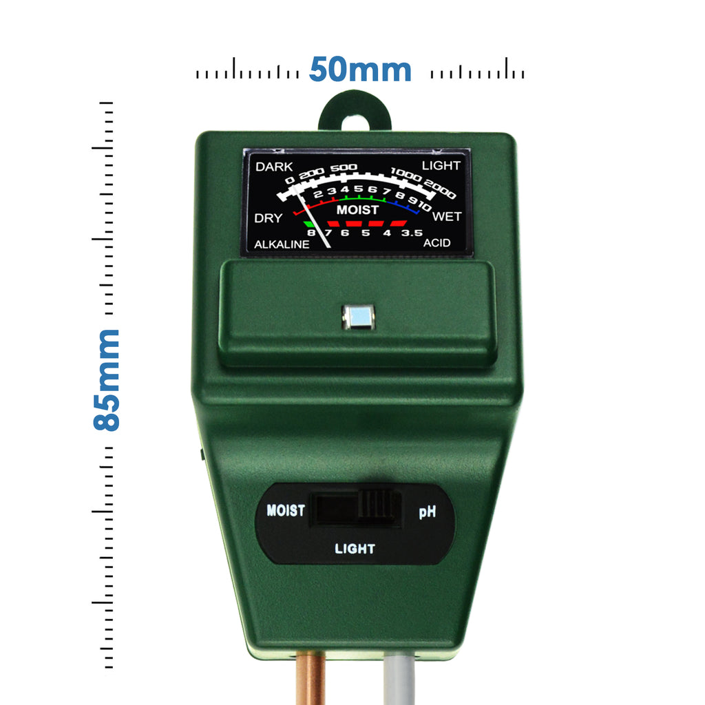 soil moisture light ph meter TEK-256 Soil pH / Moisture / Light Indoor Outdoor Meter Long Sensor Probe Acid Alkaline Level Tester