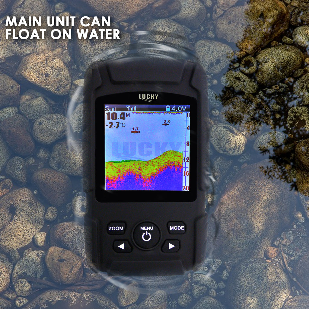 FF-718LIC-W Lucky Rechargeable Colored LCD Fish Finder Locator