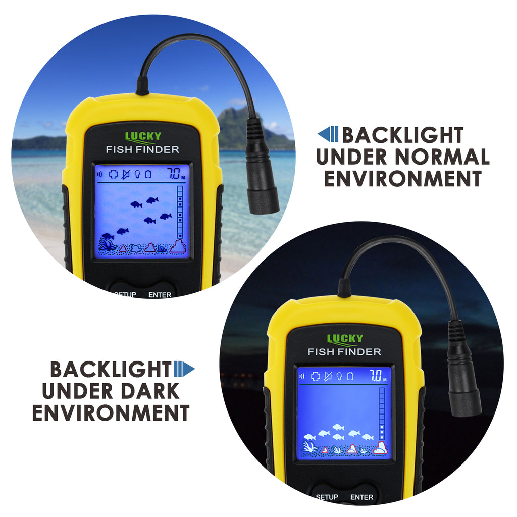 Lucky Fish Finder 45m (147ft) Depth 150m (492ft) Wireless Operation