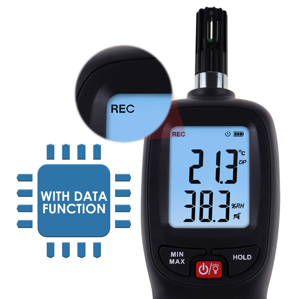 Detachable Thermohygrometer Digital Temperature Humidity Meter Bt