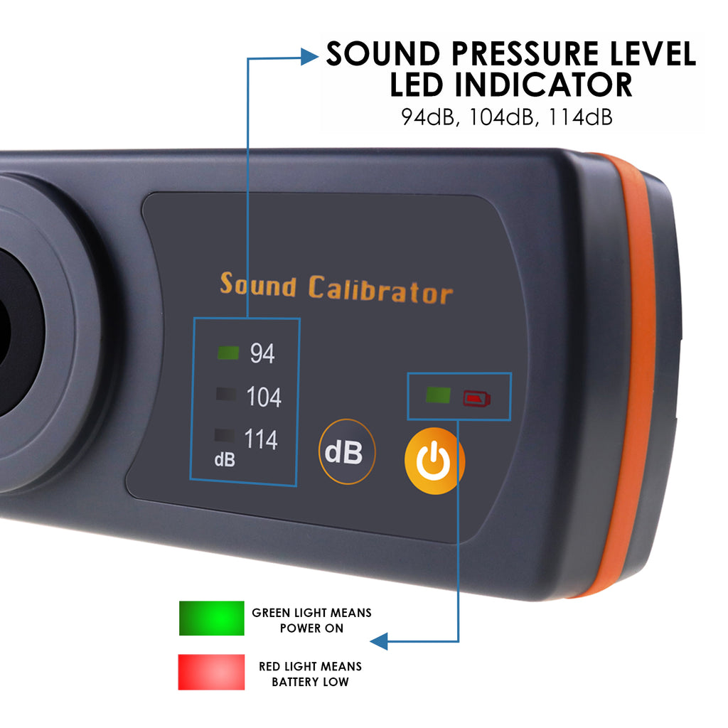 TK305PLUS Sound Level Calibrator 114dB / 94dB / 104dB Audio Noise Meter High Frequency
