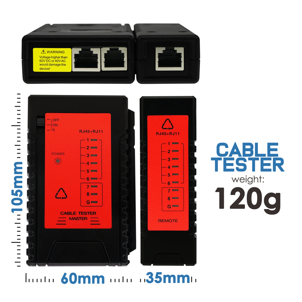 Network Cabe Testing CTTK-710 Network Cable Testing Diagnostic Kit Ethernet LAN Cable Tester ...
