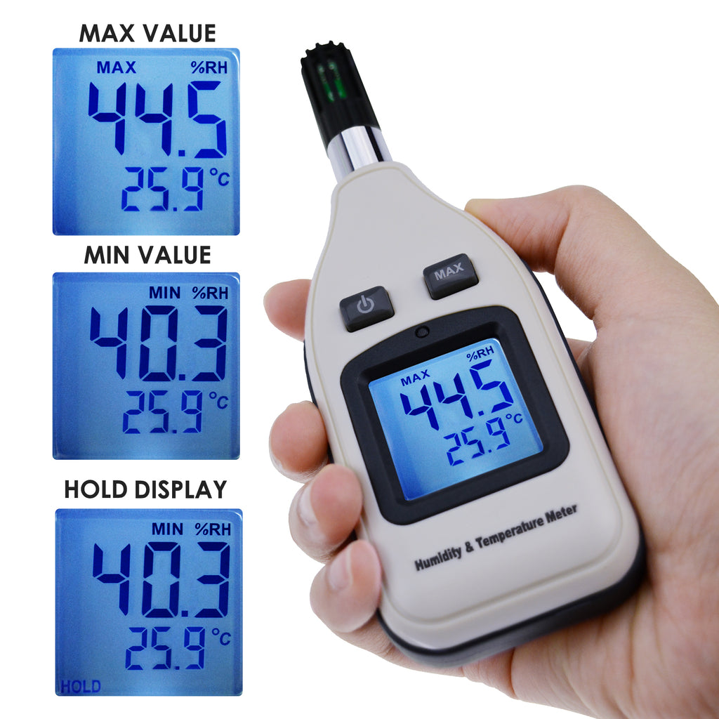 Outside & Inside Digital LCD Thermometer + Hygrometer With Min/Max Value