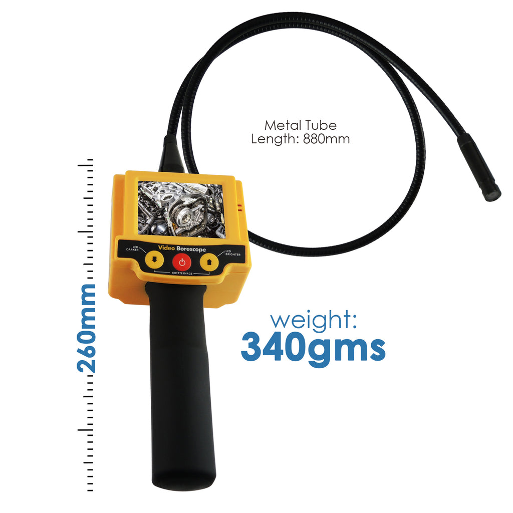 ICTK-863 Industrial 2.4" TFT LCD Video Borescope Car Pipe Inspection 10mm Camera 180° Image Rotation