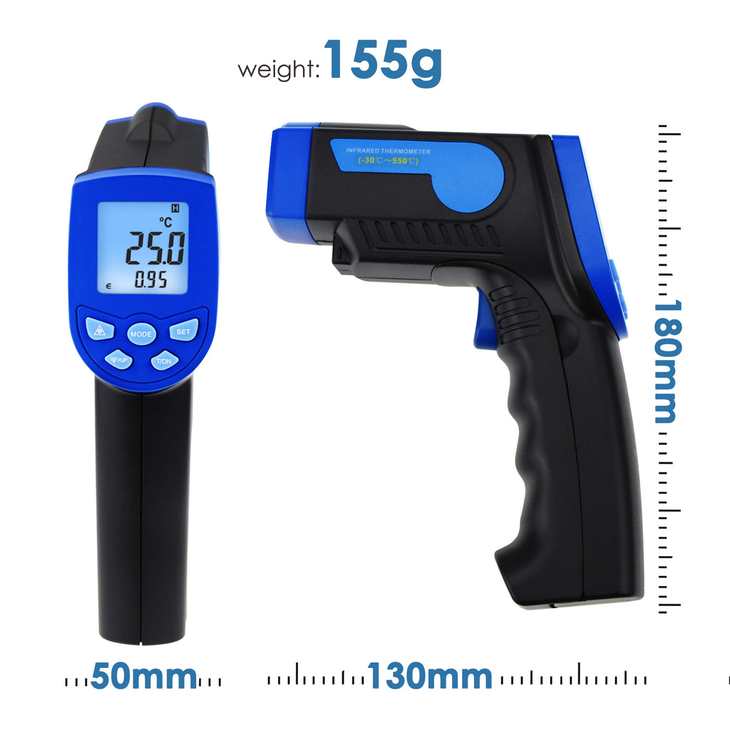 THTK-805 Digital 50:1 IR Laser Thermometer 0.1~1 EM Pyrometer 2462