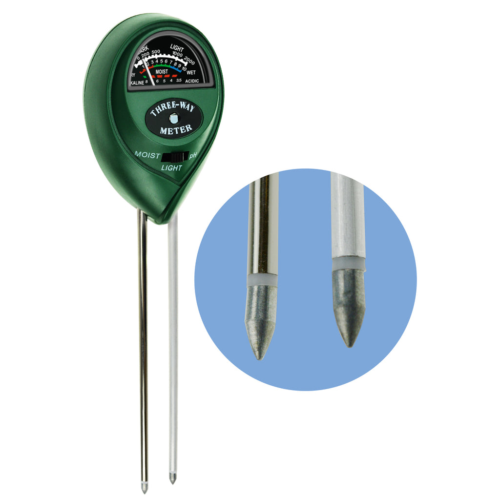 soil ph moisture light meter TEK-257 Soil pH / Moisture / Light Meter Long Sensor Probe Acid Alkaline Level Tester