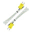 TK315PLUS_2P Wired & Stainless Steel Thermocouple Probe Digital 2 Channel K-Type Thermometer Kelvin Scale Dual Temperature T1-T2 Measurement Tester